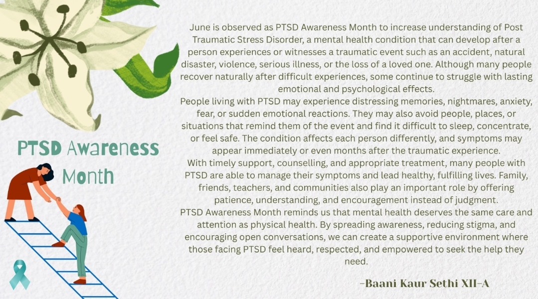 PTSD Awareness Month